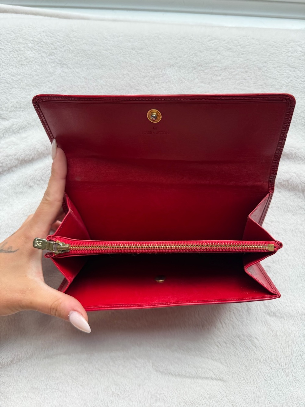 Louis Vuitton Red Epi Leather Sarah Wallet - Picture 7 of 8